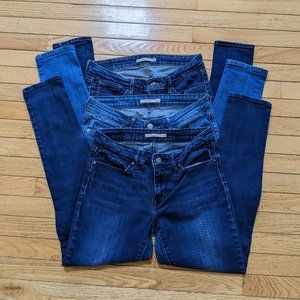 Levi's 711 Skinny Jeans Bundle (3 Pairs) - Size 29